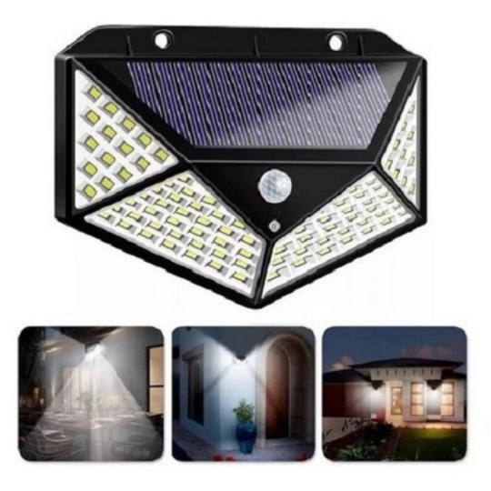 PACK X 4 FOCO SOLAR APLIQUE 100 LED
