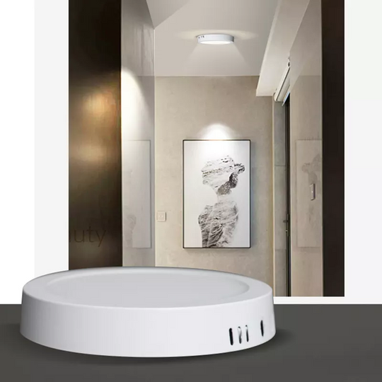 PLAFON LED 12W SOBREPUESTO REDONDO LUZ CALIDA / FRIA