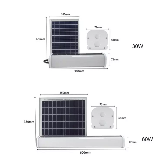 FOCO SOLAR LED BARRA 60W BATERIA LiFePo4 12 AH