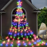 LUZ SOLAR LED CASCADA ESTRELLA 3 MTS. LUZ MULTICOLOR / CALIDA