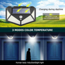 PACK X 4 FOCO SOLAR APLIQUE 114 LED