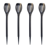 Pack X4 Estaca Solar Antorcha Fuego Impermeable Decoración