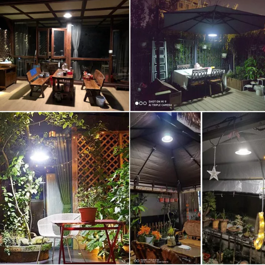 FOCO SOLAR TIPO CAMPANA 100W / BATERIA LiFePo4 20AH