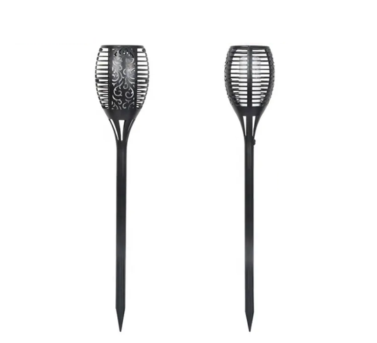 Pack X2 Estaca Solar Antorcha Fuego Impermeable Decoración