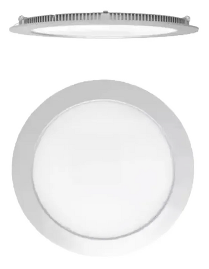 Foco Panel Led 12w Embutido Redondo Luz Calida