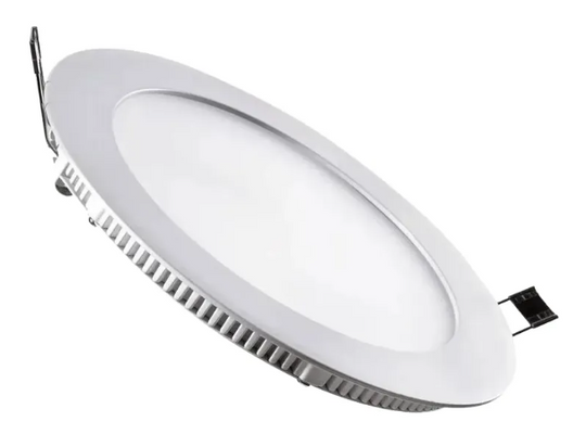 Foco Panel Led 12w Embutido Redondo Luz Calida