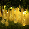 LUZ SOLAR NAVIDEÑA LED ESTILO HOJAS Y GOTAS