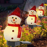 ESTACA SOLAR LED LUZ CÁLIDA ESTILO MUÑECO DE NIEVE