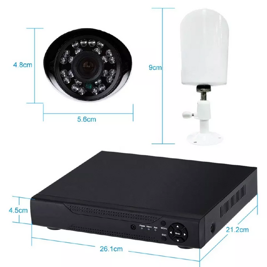 KIT CIRCUITO CERRADO CAMARAS AHD EXTERIOR FULLHD 1080P
